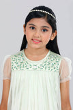 Princess Top (2-8 Years) : DK teal & Olivine