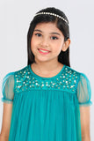 Princess Top (2-8 Years) : DK teal & Olivine