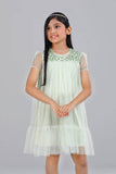 Princess Top (2-8 Years) : DK teal & Olivine