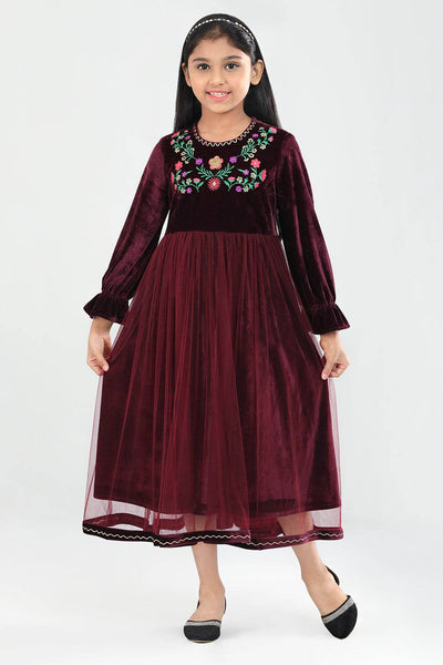 Princess Top (2-8 Years) : Maroon