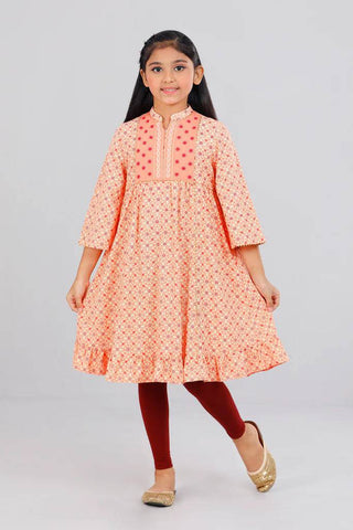 Princess Top : Candle Lt peach ( 2- 8 years)