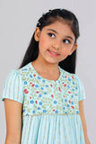 Princess top : Flamingo Pink & pale Turquoise ( 2- 8 years)