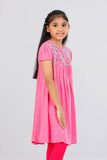 Princess top : Flamingo Pink & pale Turquoise ( 2- 8 years)