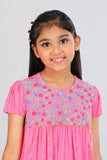 Princess top : Flamingo Pink & pale Turquoise ( 2- 8 years)