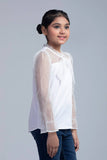 Princess Woven Top : White & Yellow (2-8 Years)