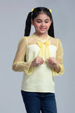 Princess Woven Top : White & Yellow (2-8 Years)