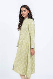 Women's Embroidered Kurti : Light apricot & Yellow Green