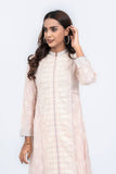 Women's Embroidered Kurti : Light apricot & Yellow Green