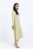 Women's Embroidered Kurti : Light apricot & Yellow Green