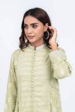 Women's Embroidered Kurti : Light apricot & Yellow Green