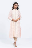 Women's Embroidered Kurti : Light apricot & Yellow Green