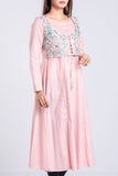 Women's Embroidered Kurti: Peach Schnapps