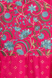 Women's embroidery Kurti : Lt Yellow & Hot Pink