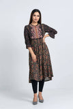 Women's Ethnic : Black Printed & Beige printed