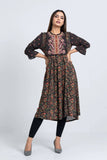 Women's Ethnic : Black Printed & Beige printed