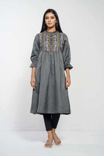 Women's ethnic : Charcoal BlackLT BEIGE & Lt Beige