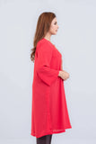 WOMEN'S ETHNIC KURTA : Red & Navy