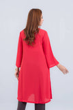 WOMEN'S ETHNIC KURTA : Red & Navy