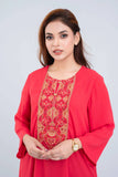 WOMEN'S ETHNIC KURTA : Red & Navy