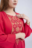 WOMEN'S ETHNIC KURTA : Red & Navy