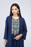 WOMEN'S ETHNIC KURTA : Red & Navy