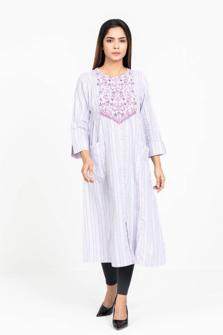 Women's Ethnic : Lilac Stripe