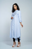 Women's Ethnic : LT Blue Stripe