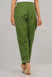 Women's Ethnic Pant: Rose Red & Avocado Green