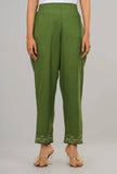 Women's Ethnic Pant: Rose Red & Avocado Green