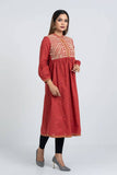 Women's Ethnic : Rose Red  & Chili Pepper Printed