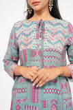 Women's Fatua : Red Printed & Aqua Printed