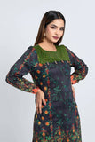 Women's Kurti : Black Bean & Shaded Spruce