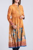 Women's Kurti : Cream white & Golden Yellow