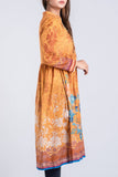 Women's Kurti : Cream white & Golden Yellow