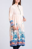 Women's Kurti : Cream white & Golden Yellow