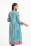 Women's Kurti : Golden Yellow & Sky Blue