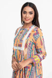 Women's Kurti : Golden Yellow & Sky Blue