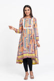 Women's Kurti : Golden Yellow & Sky Blue