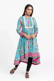 Women's Kurti : Golden Yellow & Sky Blue