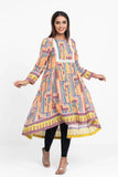 Women's Kurti : Golden Yellow & Sky Blue