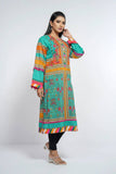 Women's Kurti : Greenery & Tangering tango