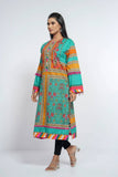 Women's Kurti : Greenery & Tangering tango