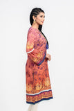 Women's Kurti : LIVING CORAL & TURKISH SEA