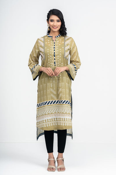 Women's Kurti : OLIVE BRANCH & YELLOW OCHRE