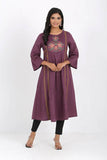 Women's kurti : Z black & Plum Purple