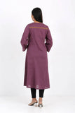 Women's kurti : Z black & Plum Purple