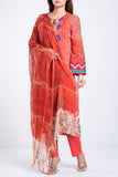 Women's Lawn : Fiery Red & Golden Orange (3 Pieces)