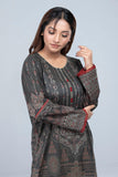 Women's Lawn Kurta -  Cool Grey & Maroon