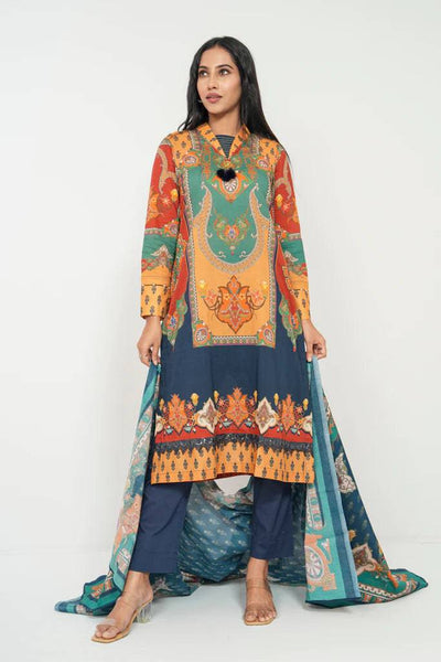 Women's Lawn : Orange Peal &  Teal