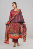 Women's Lawn - Three Piece : Maroon Banner & Rain Forest